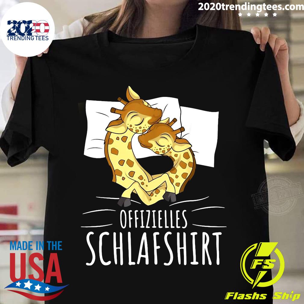 Offizielles Schlafshirt Giraffe Schlafen - Adult & Kids T-Shirts, Sweatshirts & Hoodies apparel design preview 1