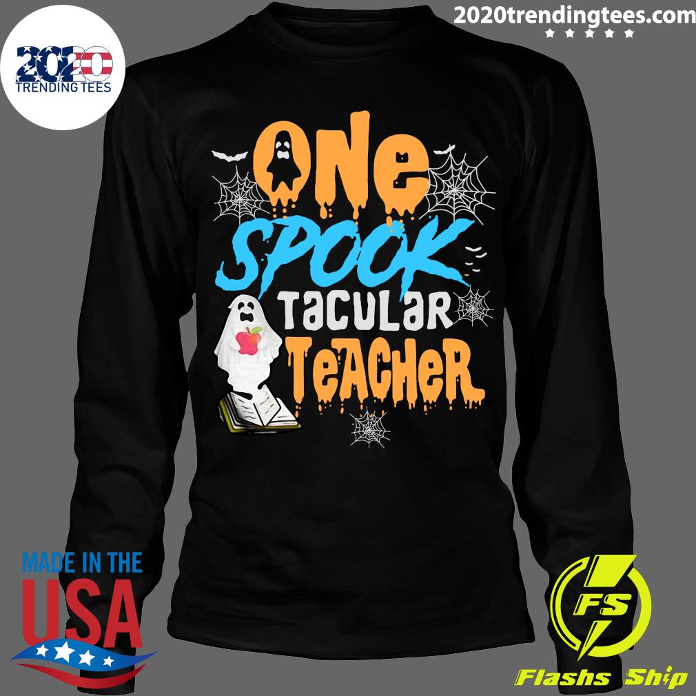 One Spooktacular Teacher Halloween Ghost School - Adult & Kids T-Shirts, Sweatshirts & Hoodies apparel design preview 4