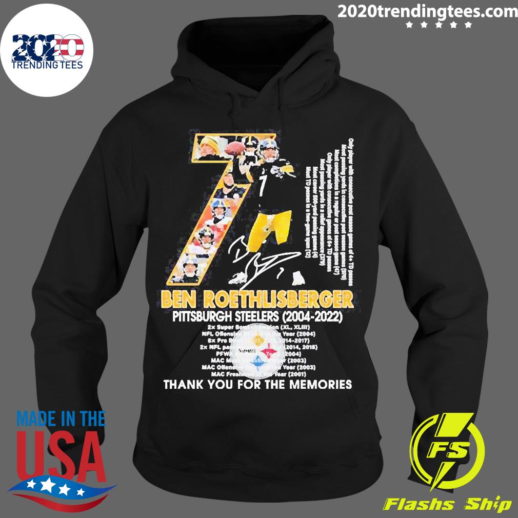 Original ben Roethlisberger Steelers 2022 Thank You - Adult & Kids T-Shirts, Sweatshirts & Hoodies apparel design preview 2