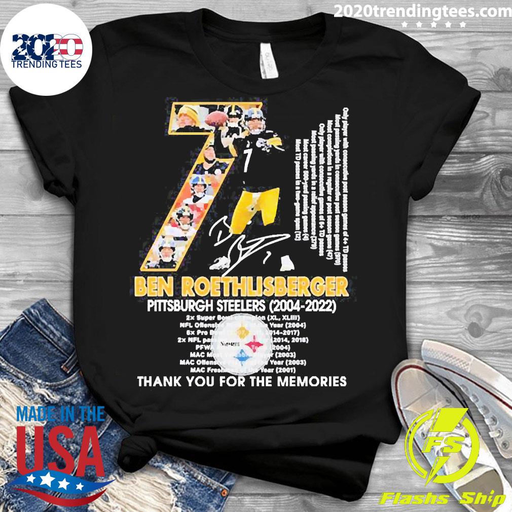 Original ben Roethlisberger Steelers 2022 Thank You - Adult & Kids T-Shirts, Sweatshirts & Hoodies apparel design preview 3
