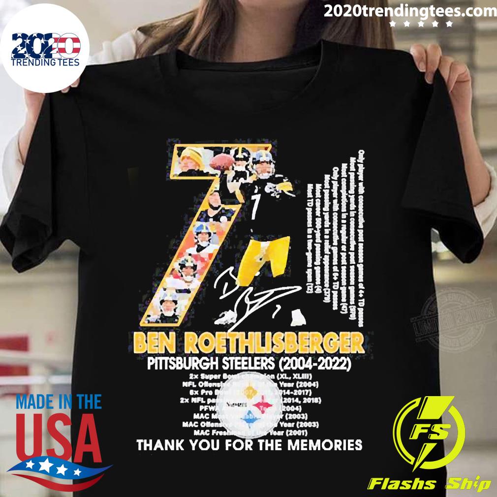 Original ben Roethlisberger Steelers 2022 Thank You - Adult & Kids T-Shirts, Sweatshirts & Hoodies apparel design preview 1
