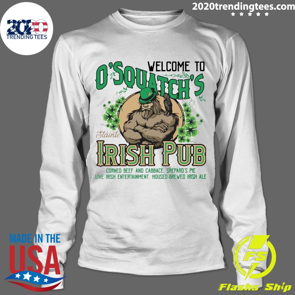 O'Squatch's Slainte Irish Pub Bigfoot - Adult & Kids T-Shirts, Sweatshirts & Hoodies apparel design preview 4