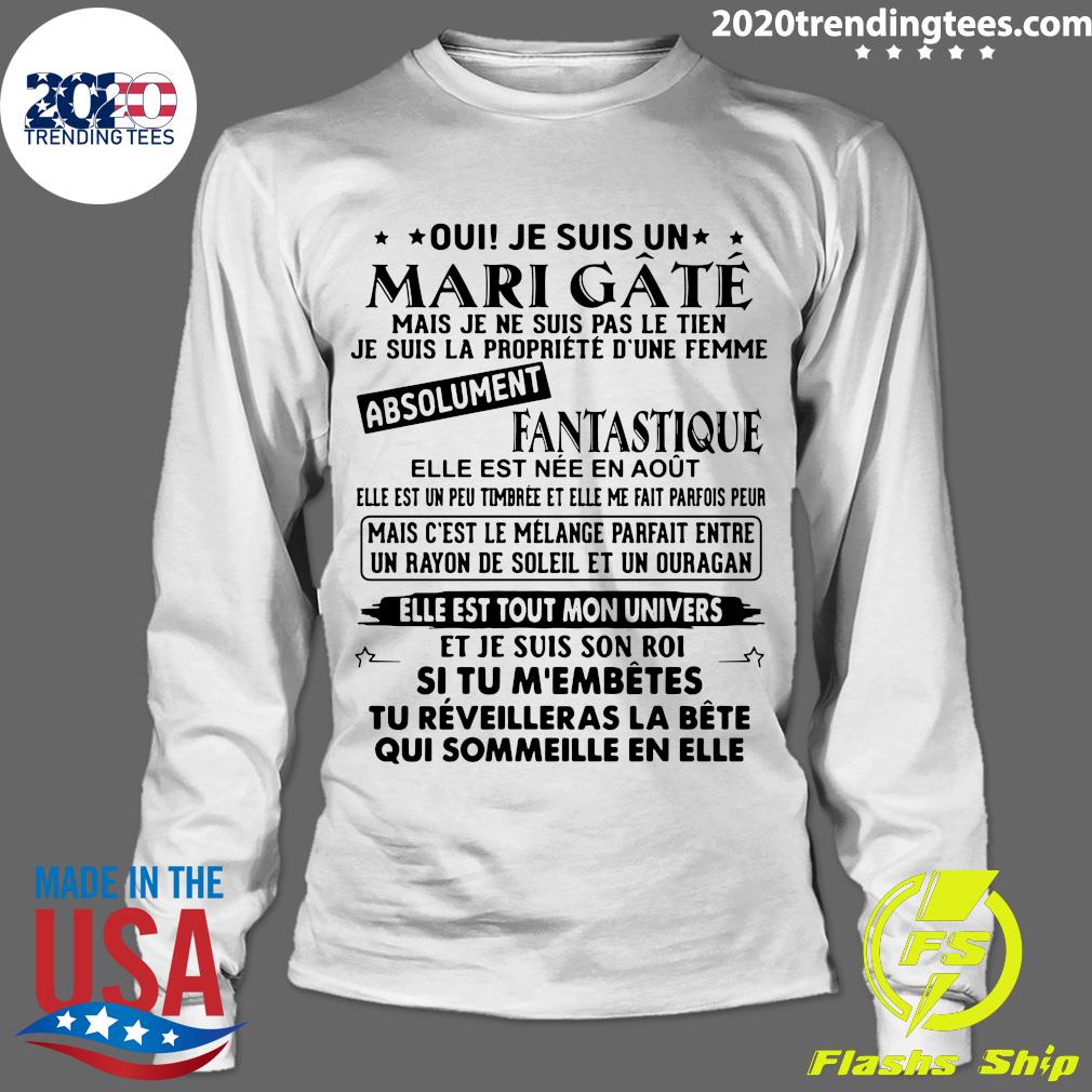 Oui Je Suis Un Mari Gâté Absolument Fantastique - Adult & Kids T-Shirts, Sweatshirts & Hoodies apparel design preview 4