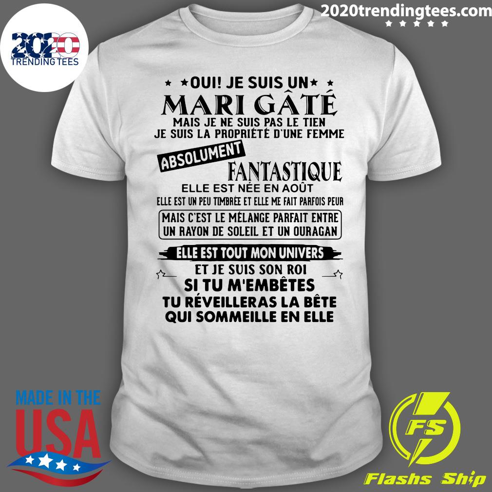 Oui Je Suis Un Mari Gâté Absolument Fantastique - Adult & Kids T-Shirts, Sweatshirts & Hoodies apparel design preview 1