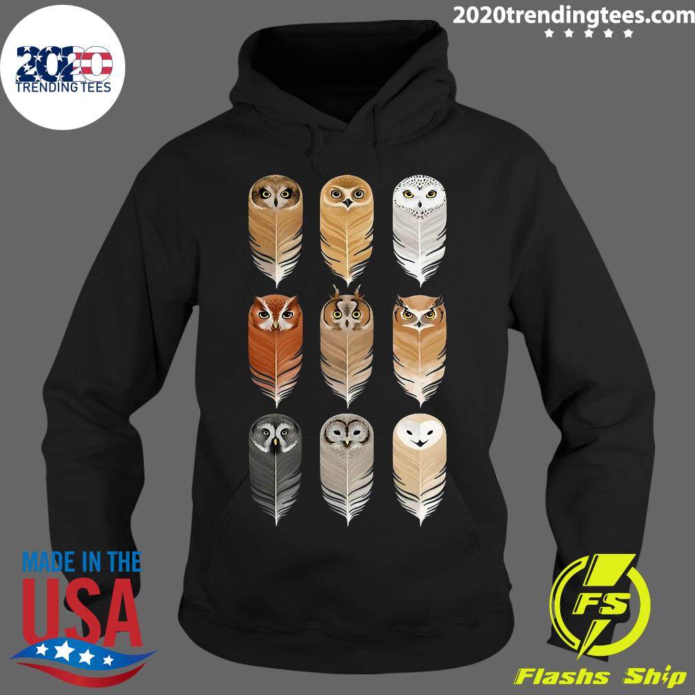 Owl In Feathers - Adult & Kids T-Shirts, Sweatshirts & Hoodies apparel design preview 2