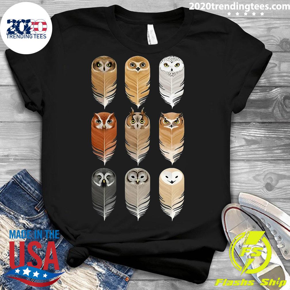 Owl In Feathers - Adult & Kids T-Shirts, Sweatshirts & Hoodies apparel design preview 3