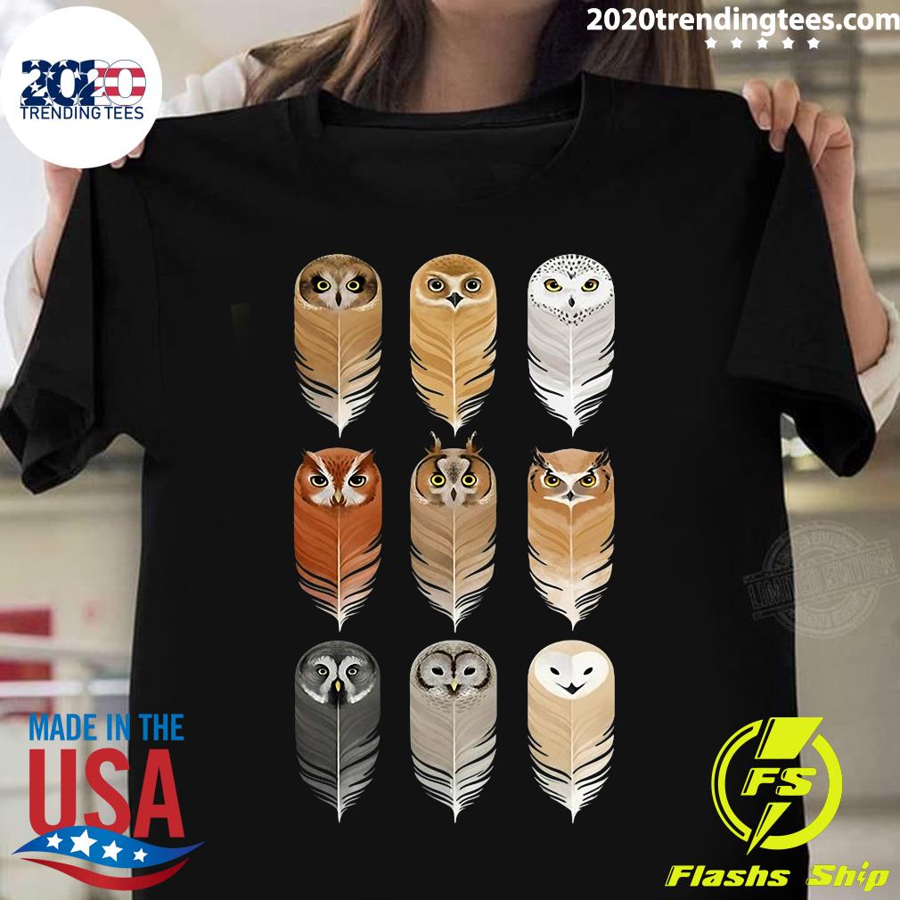 Owl In Feathers - Adult & Kids T-Shirts, Sweatshirts & Hoodies apparel design preview 1