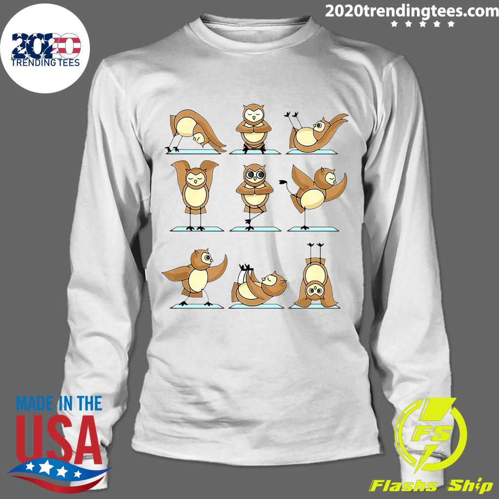Owl Yoga - Adult & Kids T-Shirts, Sweatshirts & Hoodies apparel design preview 4
