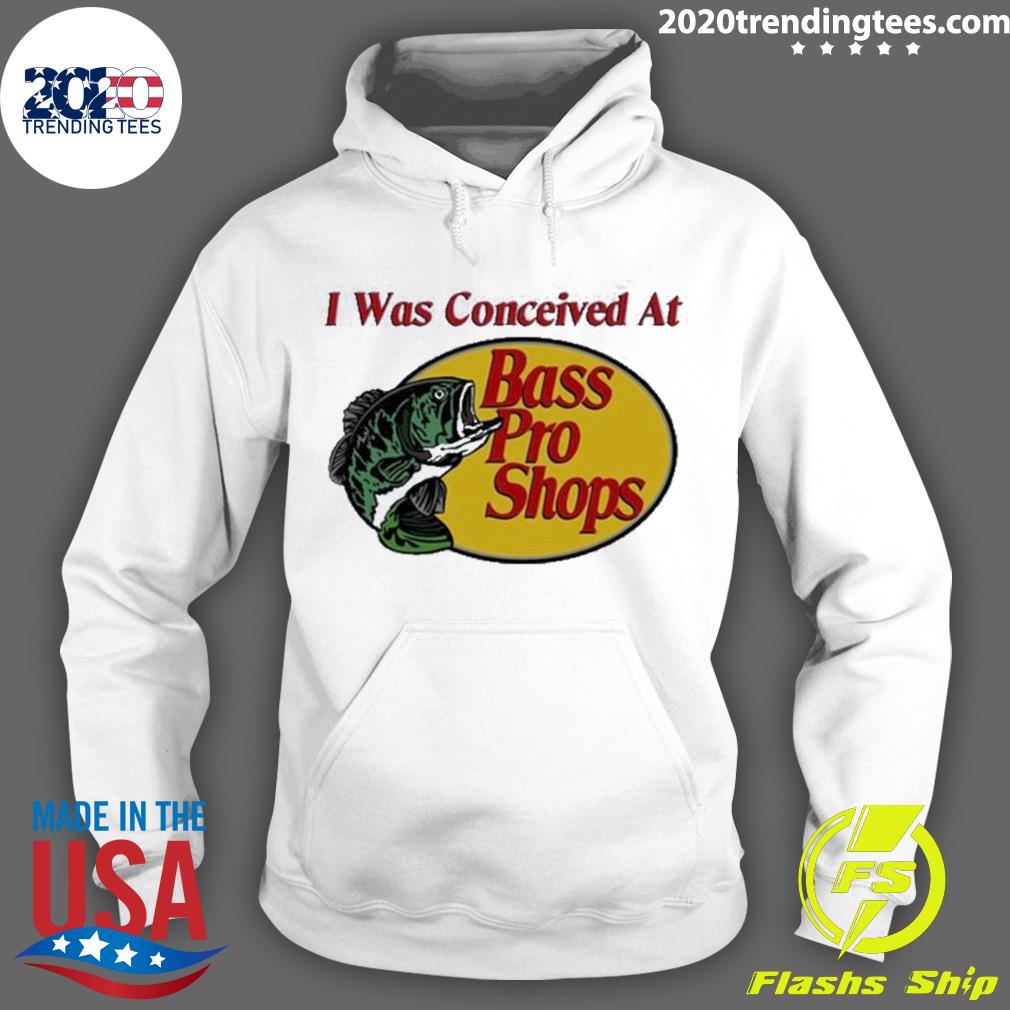 Official i Was Conceived At Bass Pro Shops - Adult & Kids T-Shirts, Sweatshirts & Hoodies apparel design preview 2