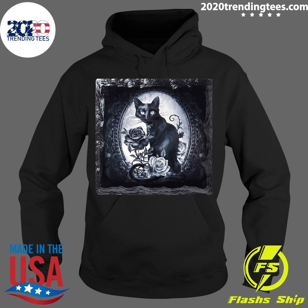 Paracelsus Cat Roses Ceramic Coaster By Alchemy - Adult & Kids T-Shirts, Sweatshirts & Hoodies apparel design preview 2