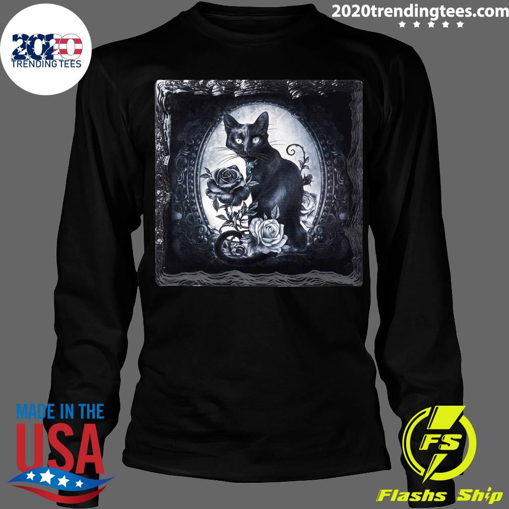 Paracelsus Cat Roses Ceramic Coaster By Alchemy - Adult & Kids T-Shirts, Sweatshirts & Hoodies apparel design preview 4