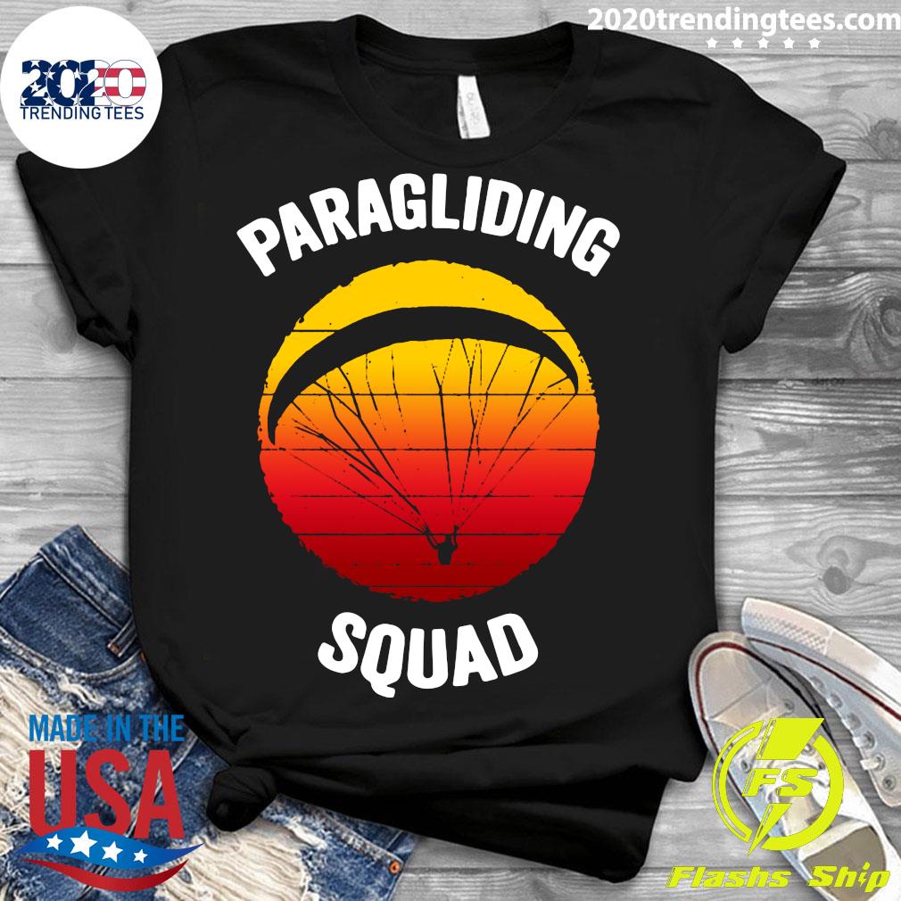 Paragliding Squad Vintage Flying Parachute - Adult & Kids T-Shirts, Sweatshirts & Hoodies apparel design preview 3