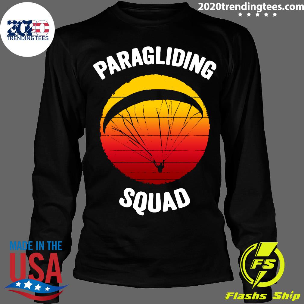 Paragliding Squad Vintage Flying Parachute - Adult & Kids T-Shirts, Sweatshirts & Hoodies apparel design preview 4
