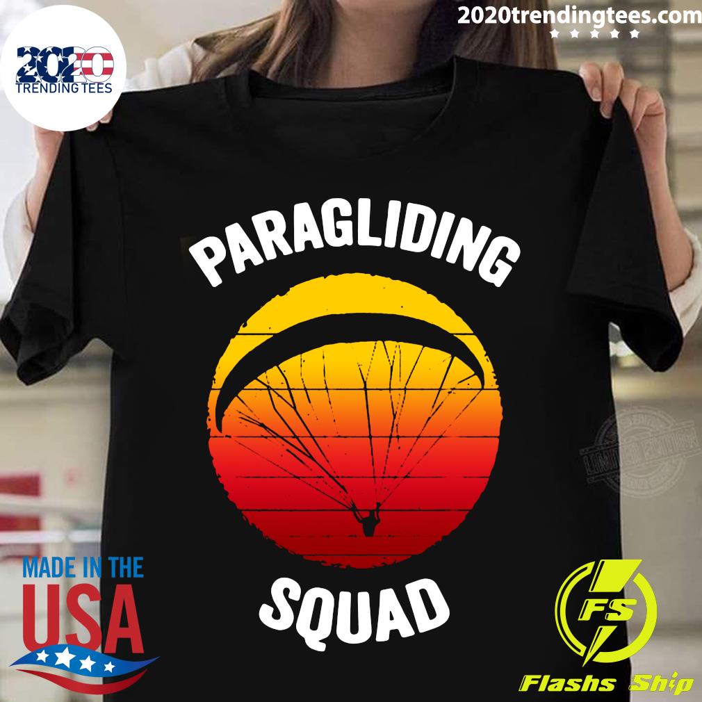 Paragliding Squad Vintage Flying Parachute - Adult & Kids T-Shirts, Sweatshirts & Hoodies apparel design preview 1