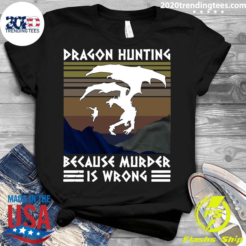 Paragon Hunting Because Murder Is Wrong Vintage - Adult & Kids T-Shirts, Sweatshirts & Hoodies apparel design preview 3