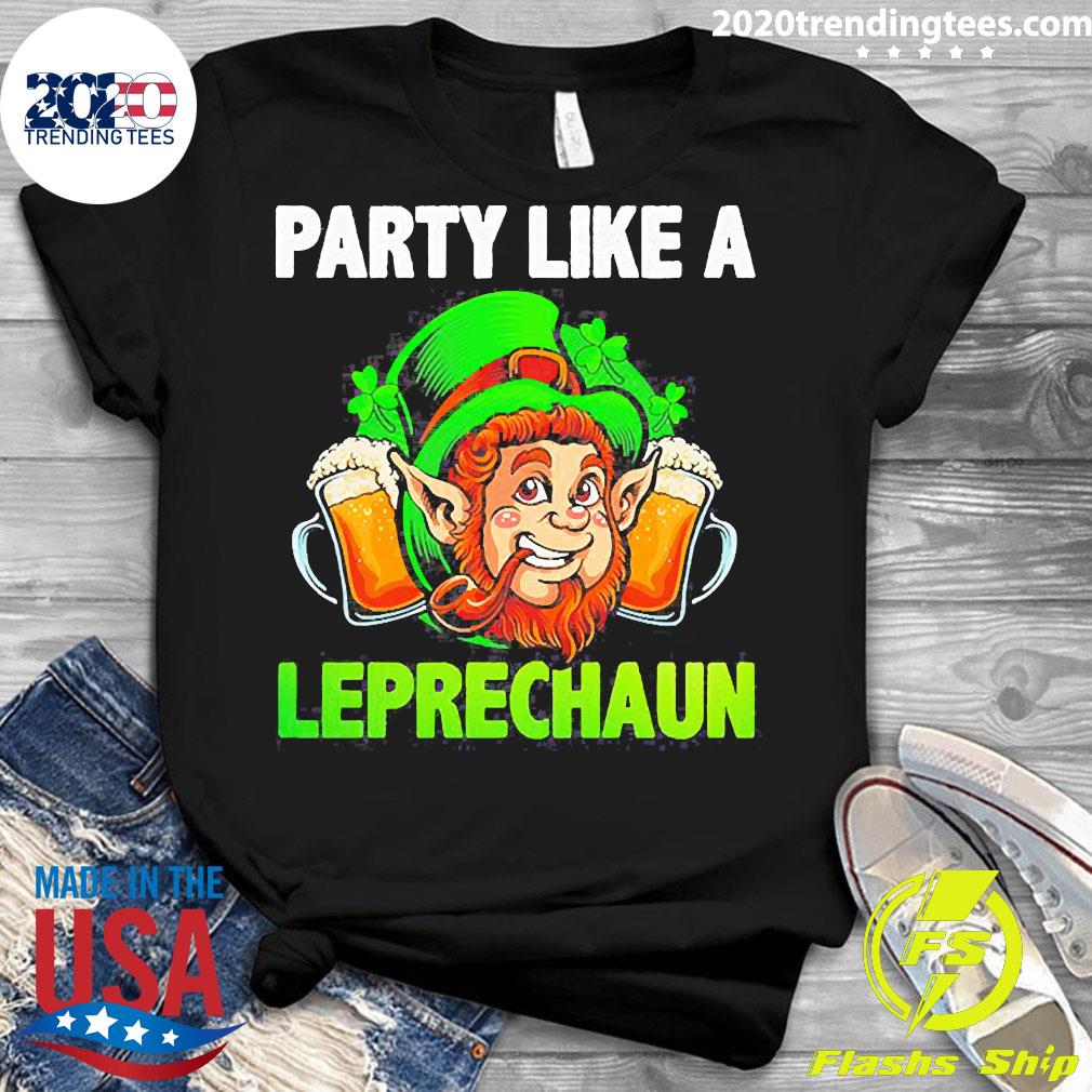 Party Like A Leprechaun St Patrick's Day - Adult & Kids T-Shirts, Sweatshirts & Hoodies apparel design preview 3