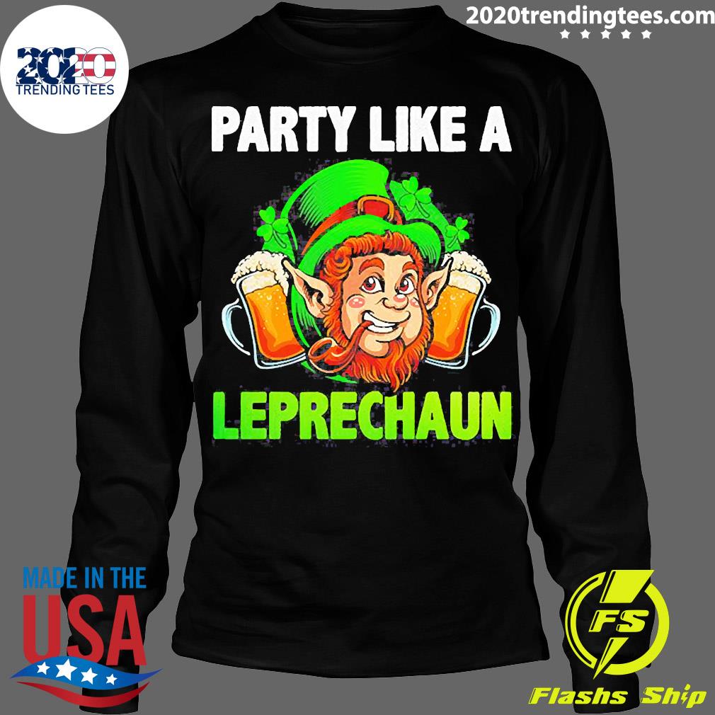 Party Like A Leprechaun St Patrick's Day - Adult & Kids T-Shirts, Sweatshirts & Hoodies apparel design preview 4