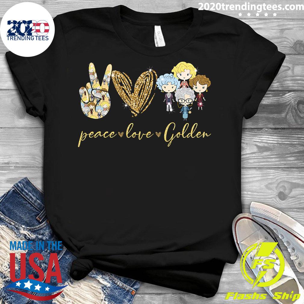 Peace Love Golden Printed Apparels - Adult & Kids T-Shirts, Sweatshirts & Hoodies apparel design preview 3