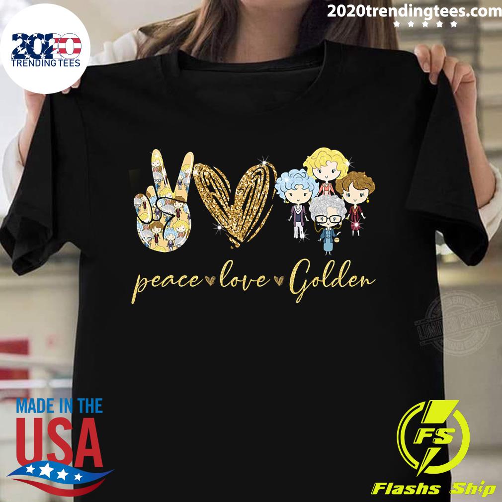 Peace Love Golden Printed Apparels - Adult & Kids T-Shirts, Sweatshirts & Hoodies apparel design preview 1