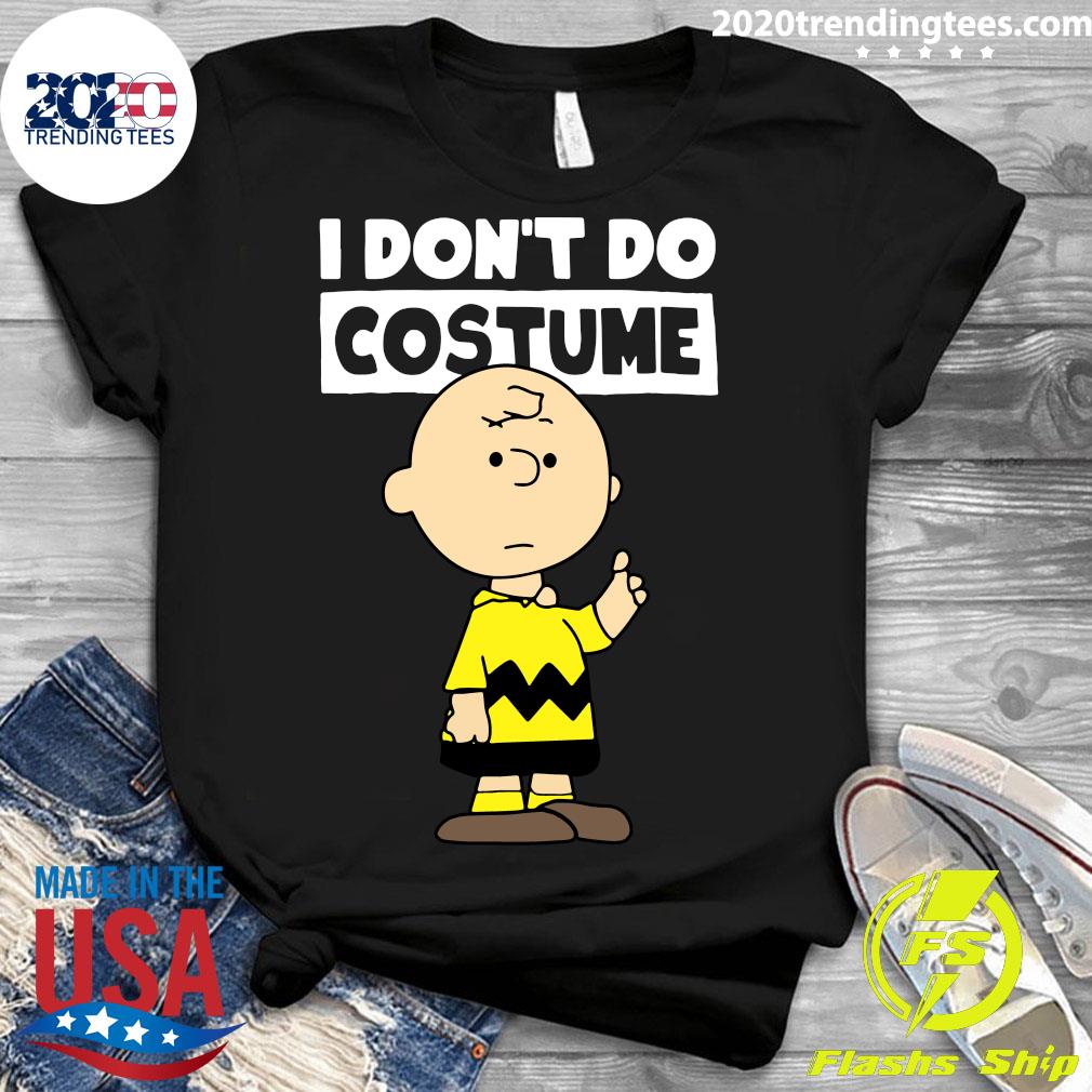 Peanuts Charlie Brown I Don't Do Costume Halloween - Adult & Kids T-Shirts, Sweatshirts & Hoodies apparel design preview 3