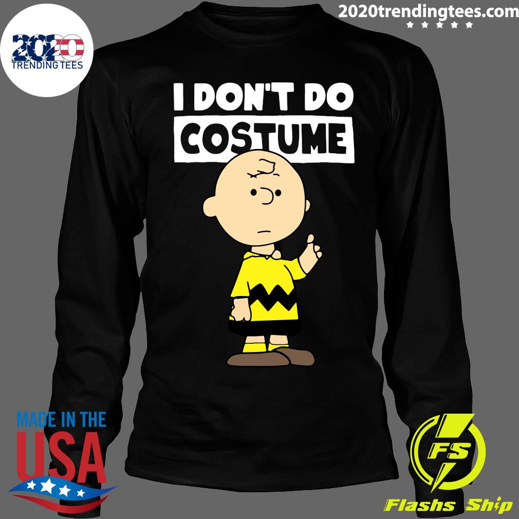 Peanuts Charlie Brown I Don't Do Costume Halloween - Adult & Kids T-Shirts, Sweatshirts & Hoodies apparel design preview 4