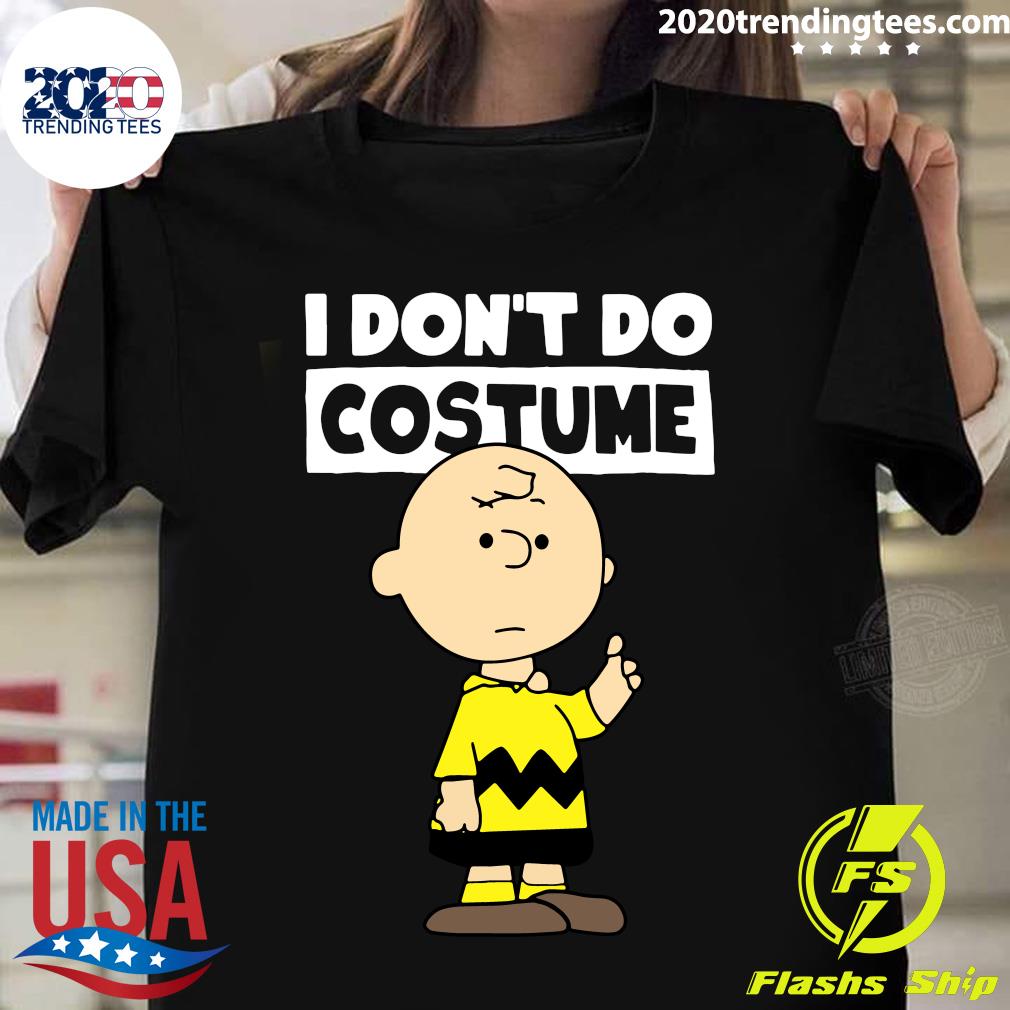 Peanuts Charlie Brown I Don't Do Costume Halloween - Adult & Kids T-Shirts, Sweatshirts & Hoodies apparel design preview 1