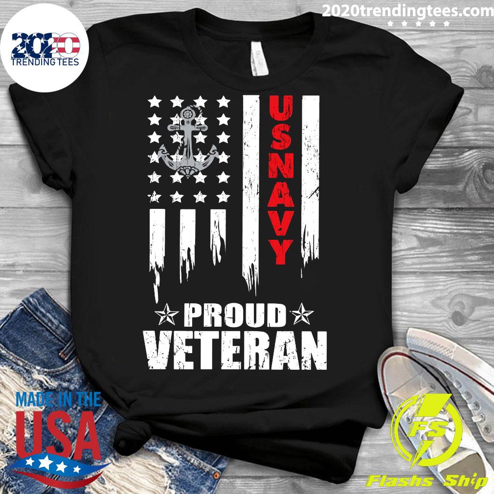 Proud Veteran Us Navy Patriotic - Adult & Kids T-Shirts, Sweatshirts & Hoodies apparel design preview 3