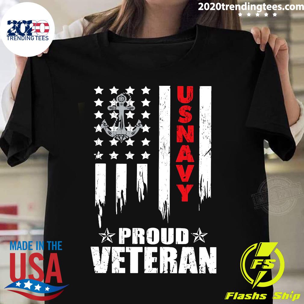 Proud Veteran Us Navy Patriotic - Adult & Kids T-Shirts, Sweatshirts & Hoodies apparel design preview 1