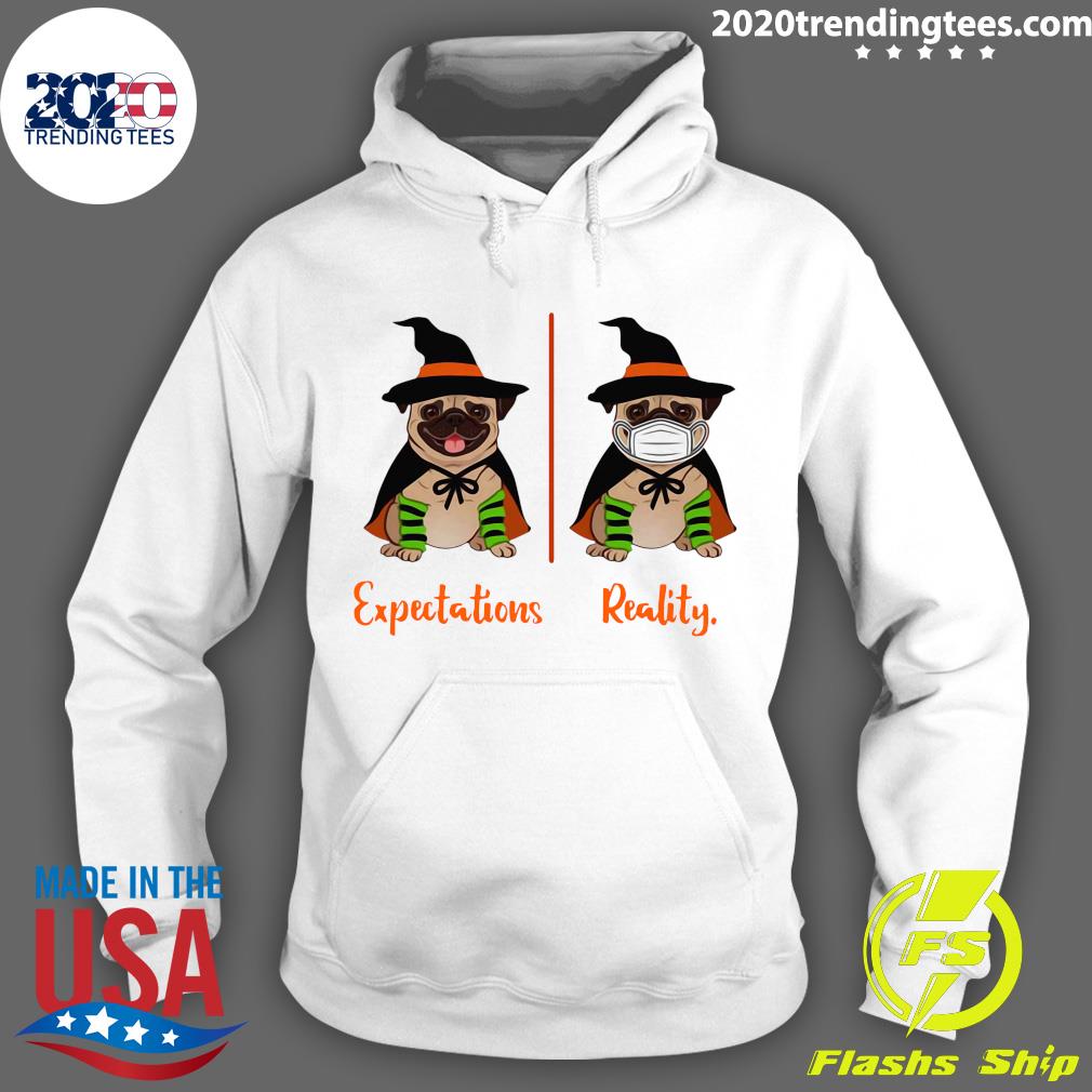 Pug Dog Witch Expectations Reality Halloween - Adult & Kids T-Shirts, Sweatshirts & Hoodies apparel design preview 2