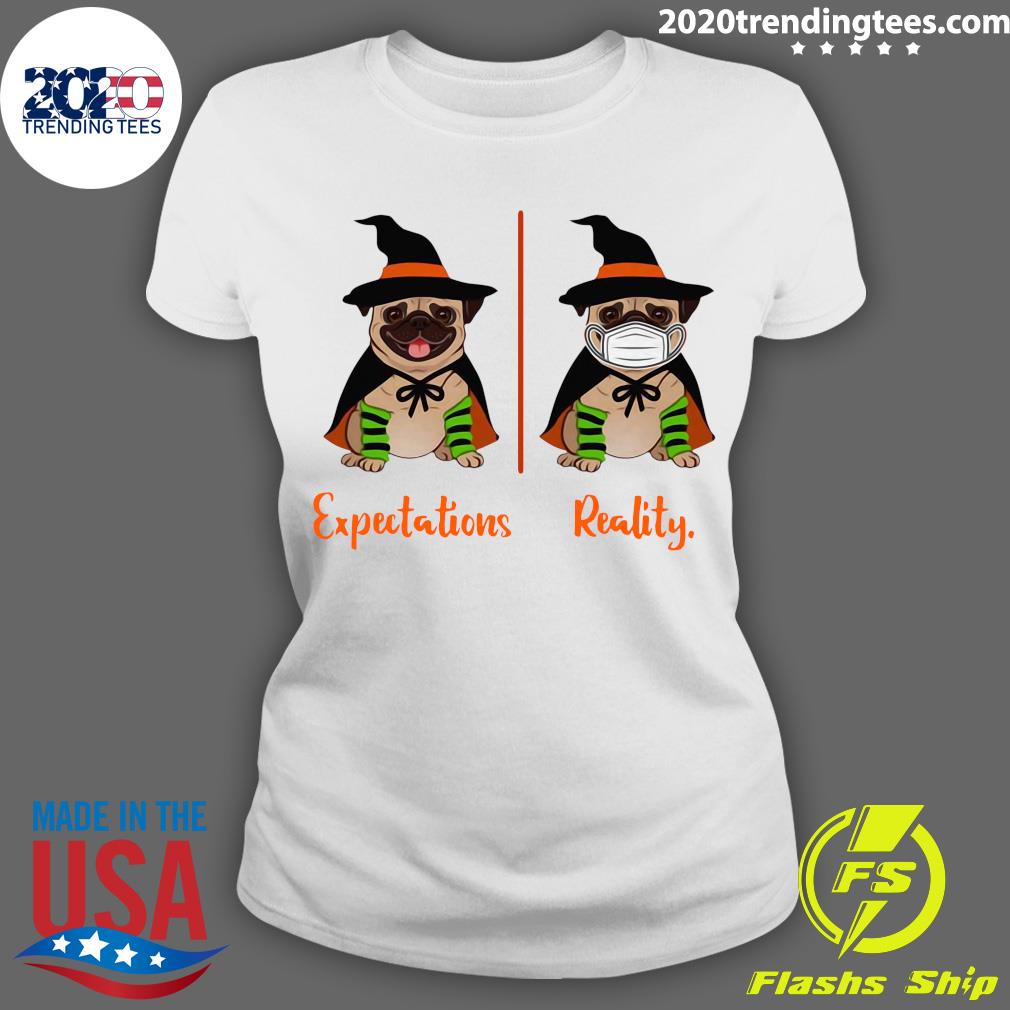 Pug Dog Witch Expectations Reality Halloween - Adult & Kids T-Shirts, Sweatshirts & Hoodies apparel design preview 3