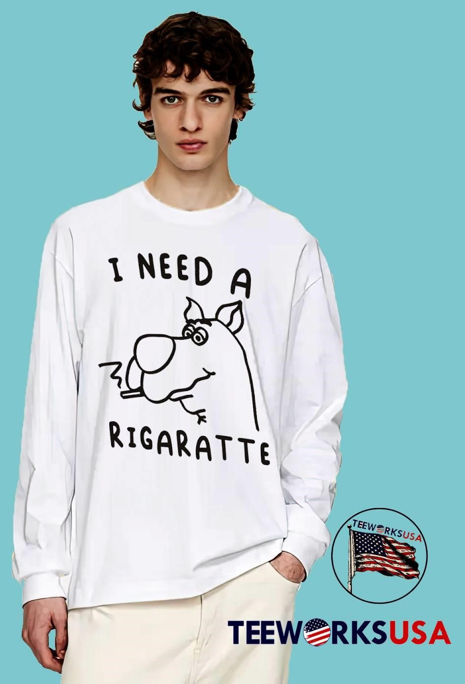 I need a Rigaratte Dog - Adult & Kids T-Shirts, Sweatshirts & Hoodies apparel design preview 4