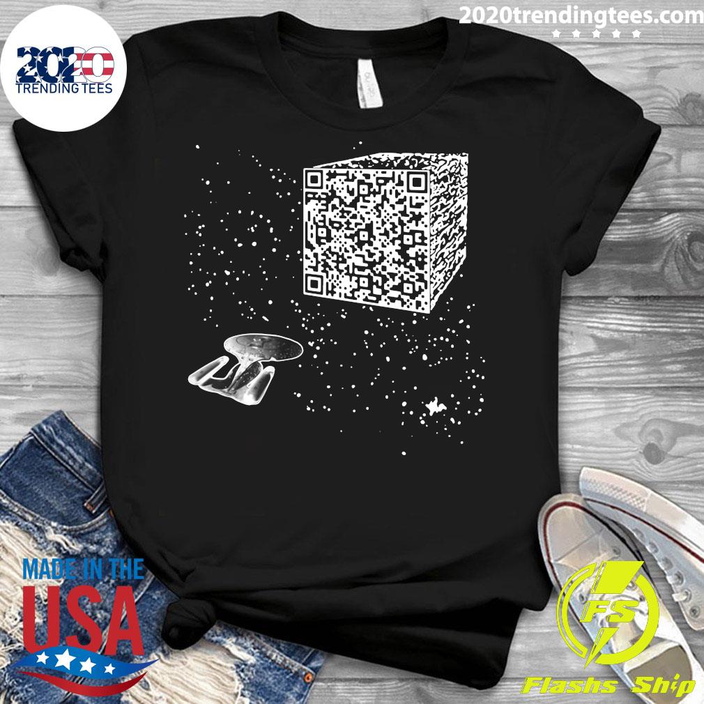 QR Code Cube We Are The Borg - Adult & Kids T-Shirts, Sweatshirts & Hoodies apparel design preview 3