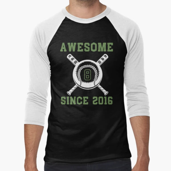 Awesome Since 2016 Funny 8Th Birthday T-Shirt - Graphic Print Men Women - T-Shirt, Sweatshirt, Hoodie