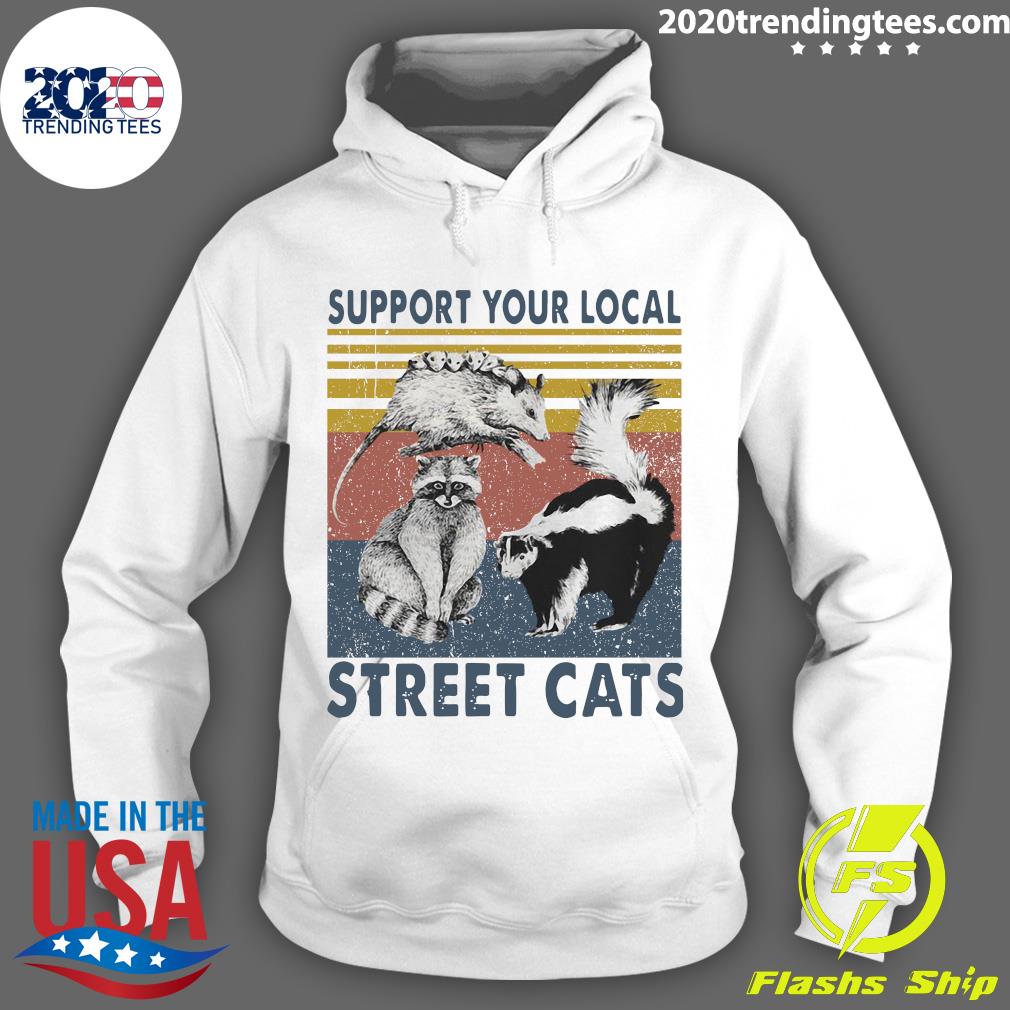 Racoon Support Your Local Street Cats - Adult & Kids T-Shirts, Sweatshirts & Hoodies apparel design preview 2