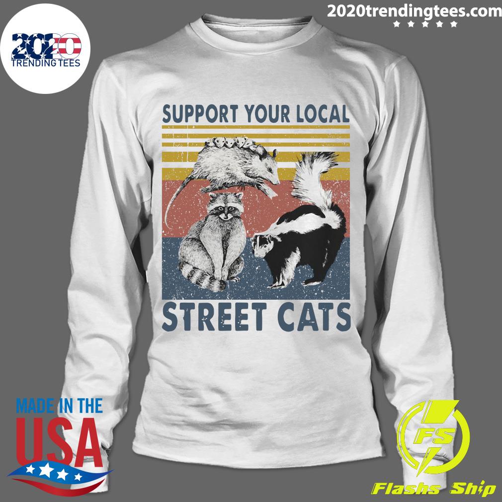 Racoon Support Your Local Street Cats - Adult & Kids T-Shirts, Sweatshirts & Hoodies apparel design preview 4