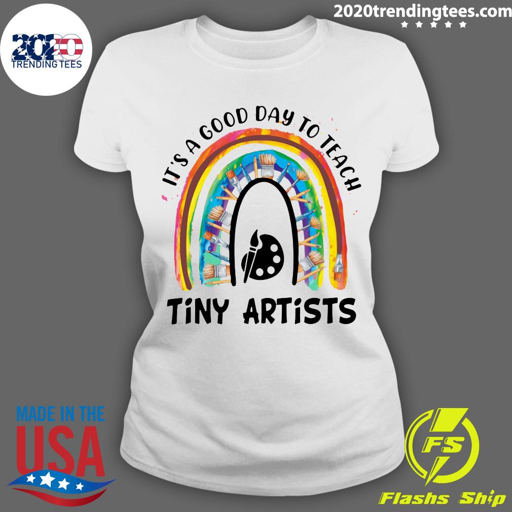 Rainbow It's A Good Day To Teach Tiny Artists - Adult & Kids T-Shirts, Sweatshirts & Hoodies apparel design preview 3