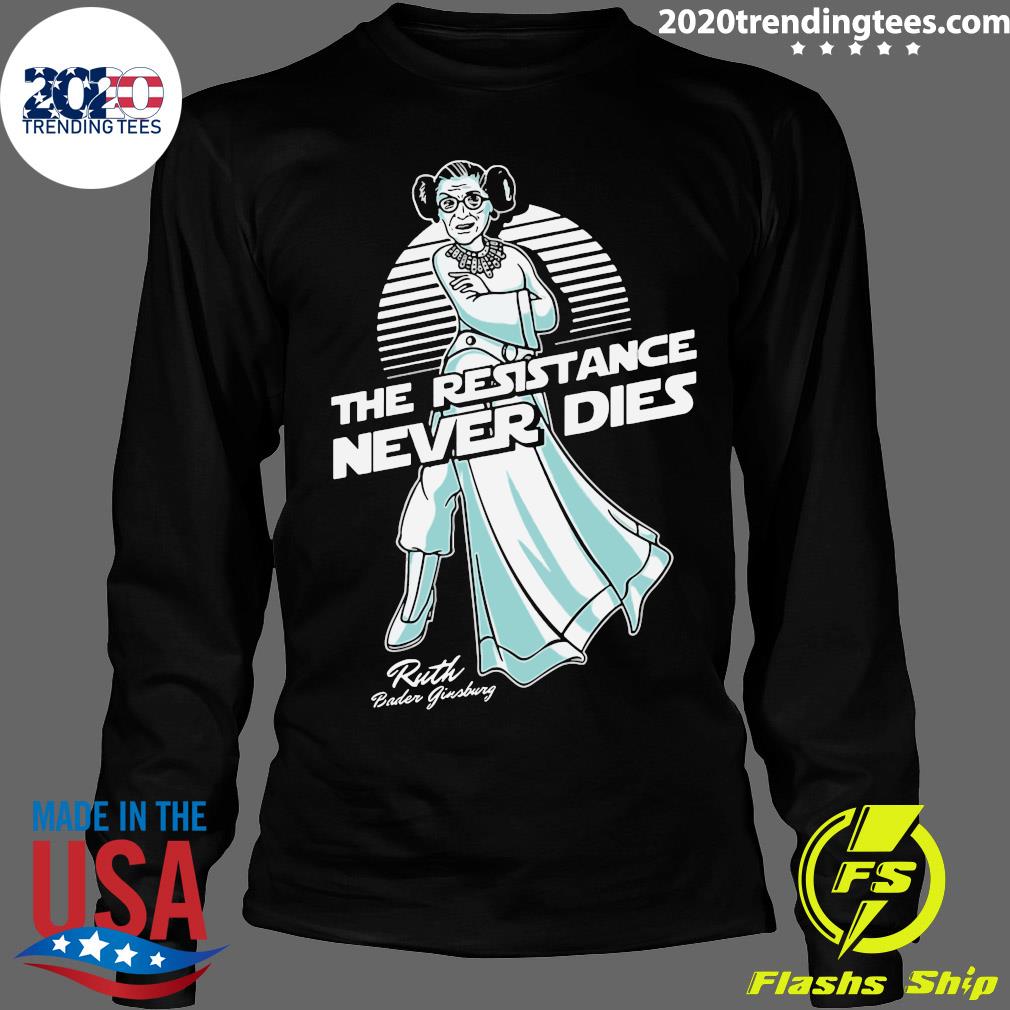 RBG The Resistance Never Dies Relaxed Fit - Adult & Kids T-Shirts, Sweatshirts & Hoodies apparel design preview 4