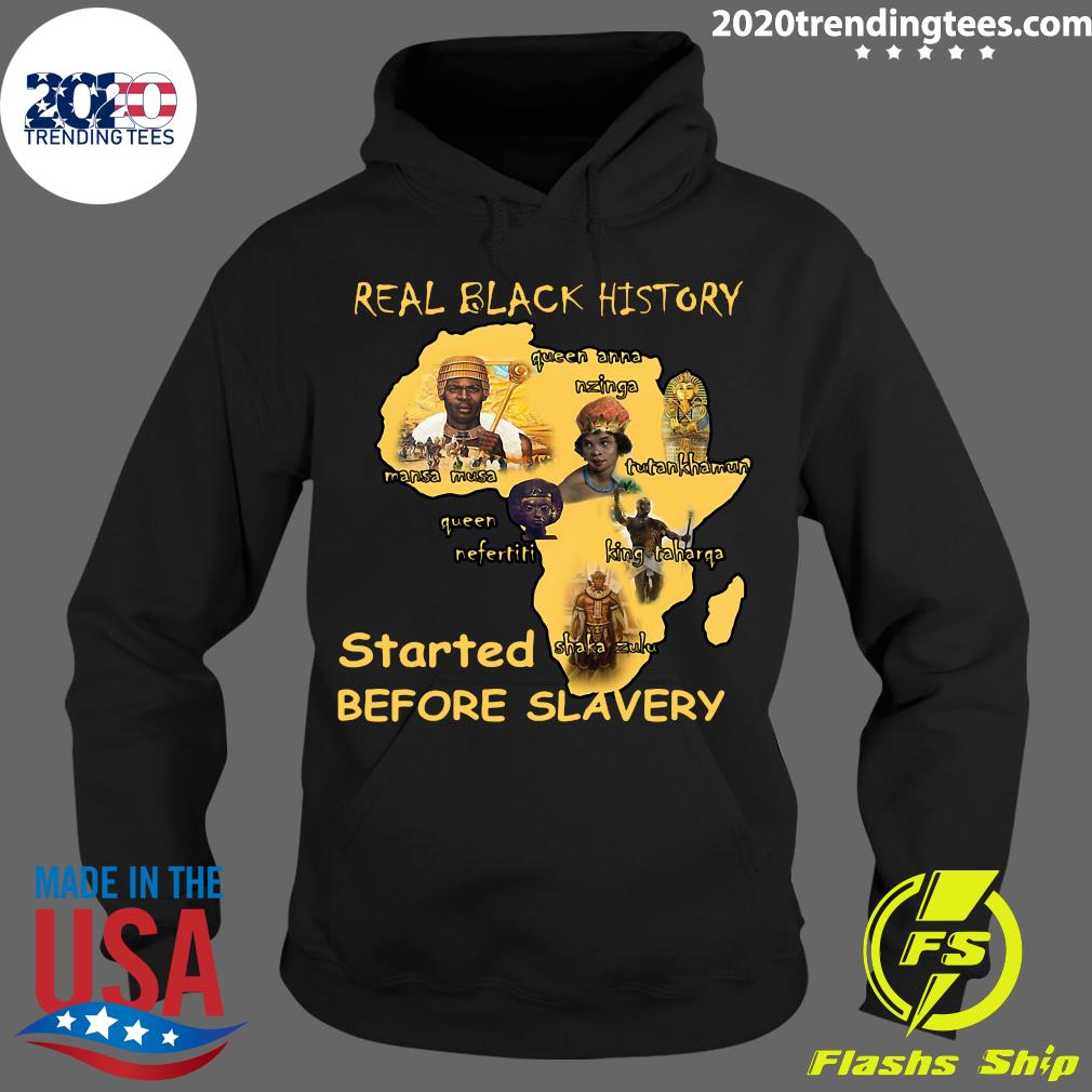 Real Black History Started Before Slavery - Adult & Kids T-Shirts, Sweatshirts & Hoodies apparel design preview 2