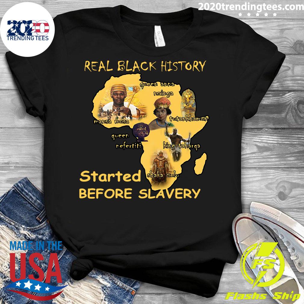 Real Black History Started Before Slavery - Adult & Kids T-Shirts, Sweatshirts & Hoodies apparel design preview 3