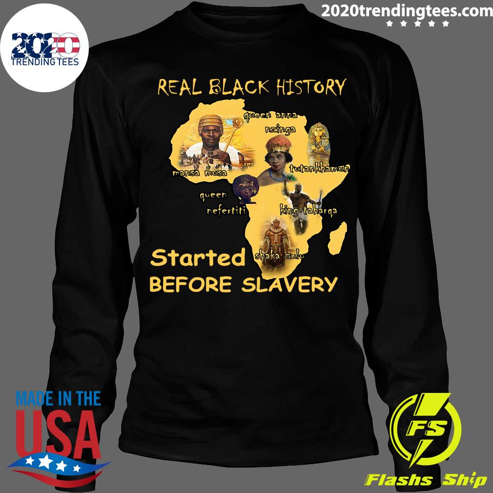Real Black History Started Before Slavery - Adult & Kids T-Shirts, Sweatshirts & Hoodies apparel design preview 4