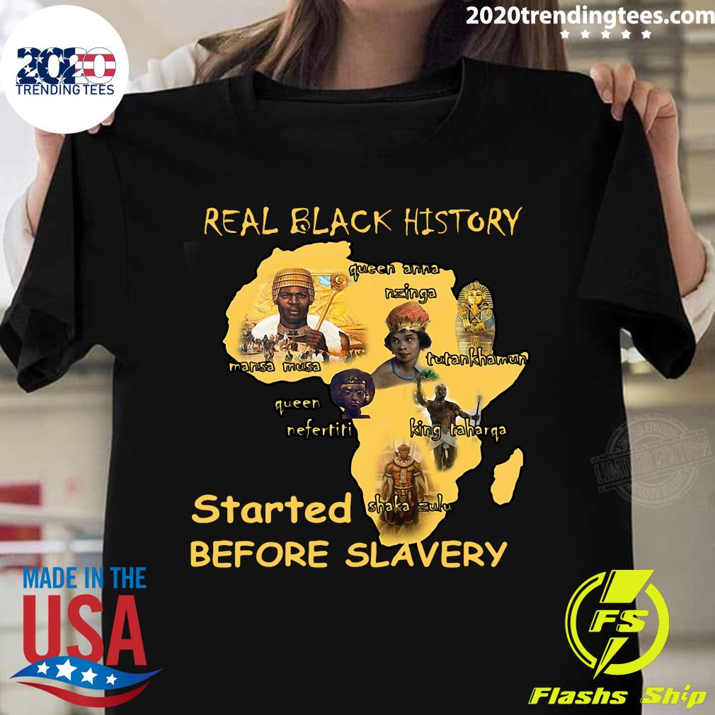 Real Black History Started Before Slavery - Adult & Kids T-Shirts, Sweatshirts & Hoodies apparel design preview 1