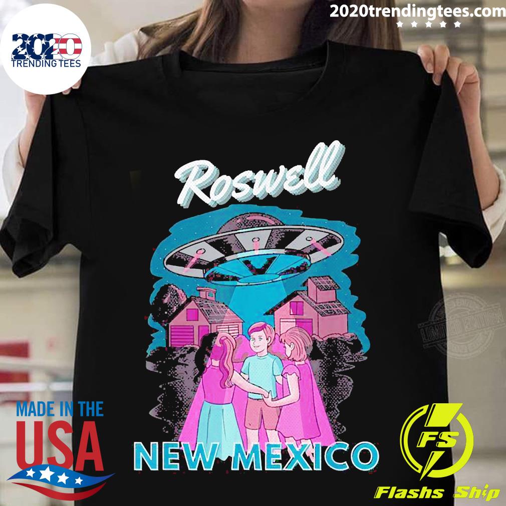 Roswell New Mexico UFO Abduction Flying Saucer Aliens - Adult & Kids T-Shirts, Sweatshirts & Hoodies apparel design preview 1