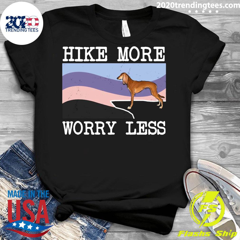 Saluki Hike More Worry Less Hiking - Adult & Kids T-Shirts, Sweatshirts & Hoodies apparel design preview 3