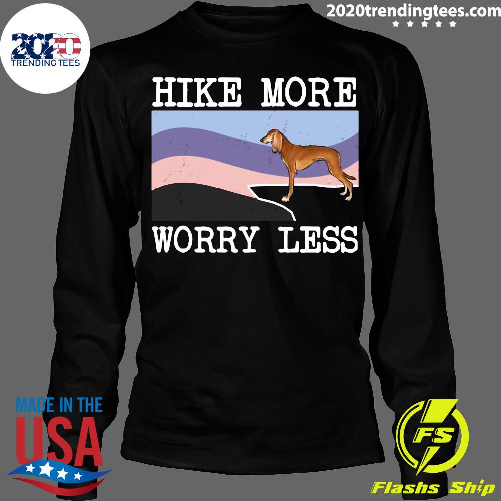 Saluki Hike More Worry Less Hiking - Adult & Kids T-Shirts, Sweatshirts & Hoodies apparel design preview 4