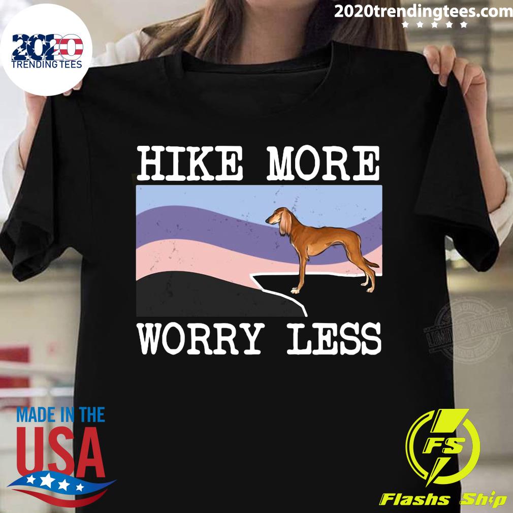Saluki Hike More Worry Less Hiking - Adult & Kids T-Shirts, Sweatshirts & Hoodies apparel design preview 1