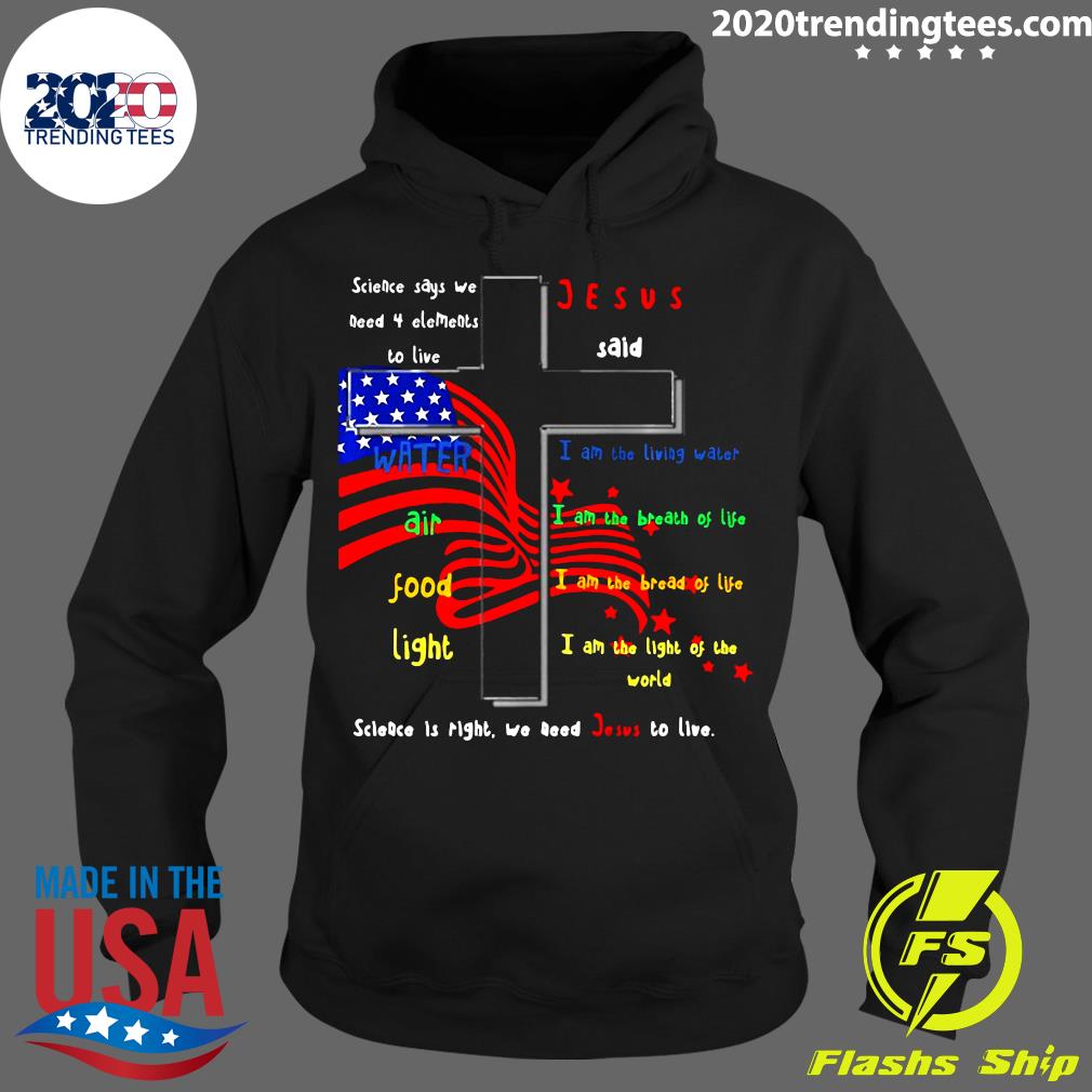 Science Says We Need Jesus In USA - Adult & Kids T-Shirts, Sweatshirts & Hoodies apparel design preview 2