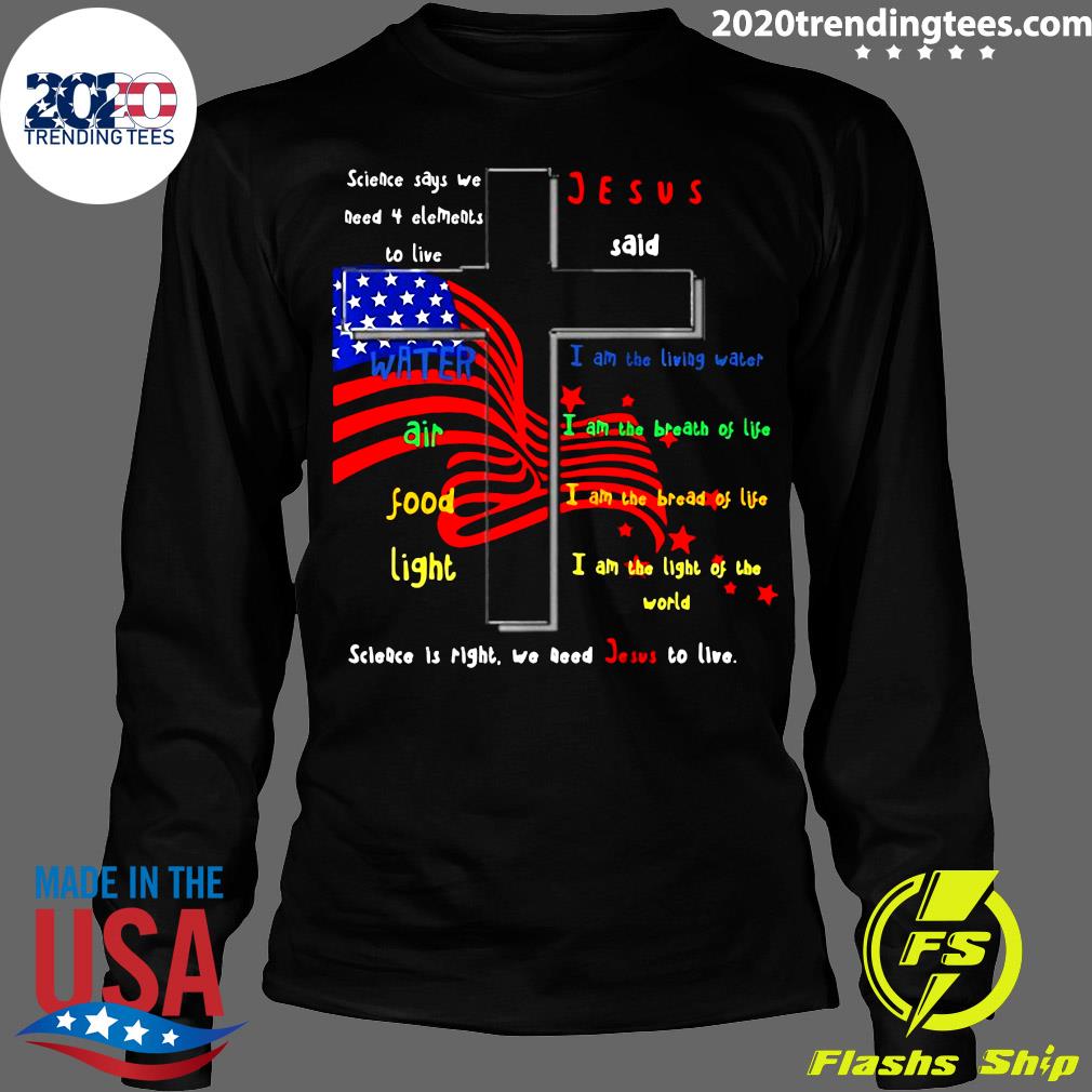 Science Says We Need Jesus In USA - Adult & Kids T-Shirts, Sweatshirts & Hoodies apparel design preview 4