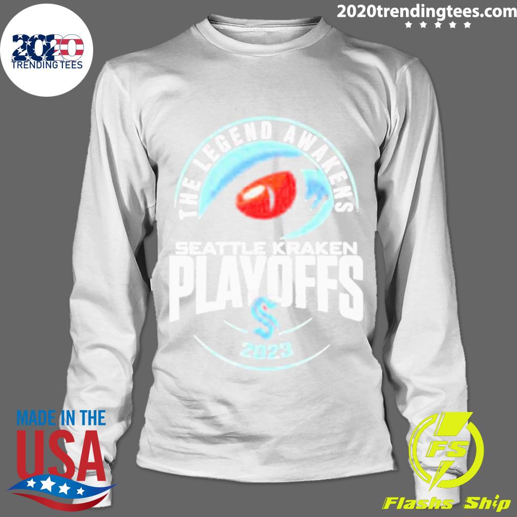 Seattle Kraken The Legend Awakens Playoffs 2023 - Adult & Kids T-Shirts, Sweatshirts & Hoodies apparel design preview 4