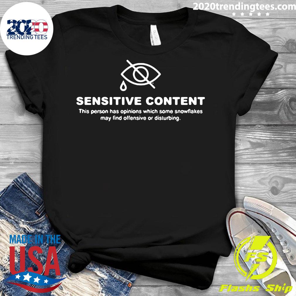 Sensitive Content This Person Has Opinions Which Some - Adult & Kids T-Shirts, Sweatshirts & Hoodies apparel design preview 3