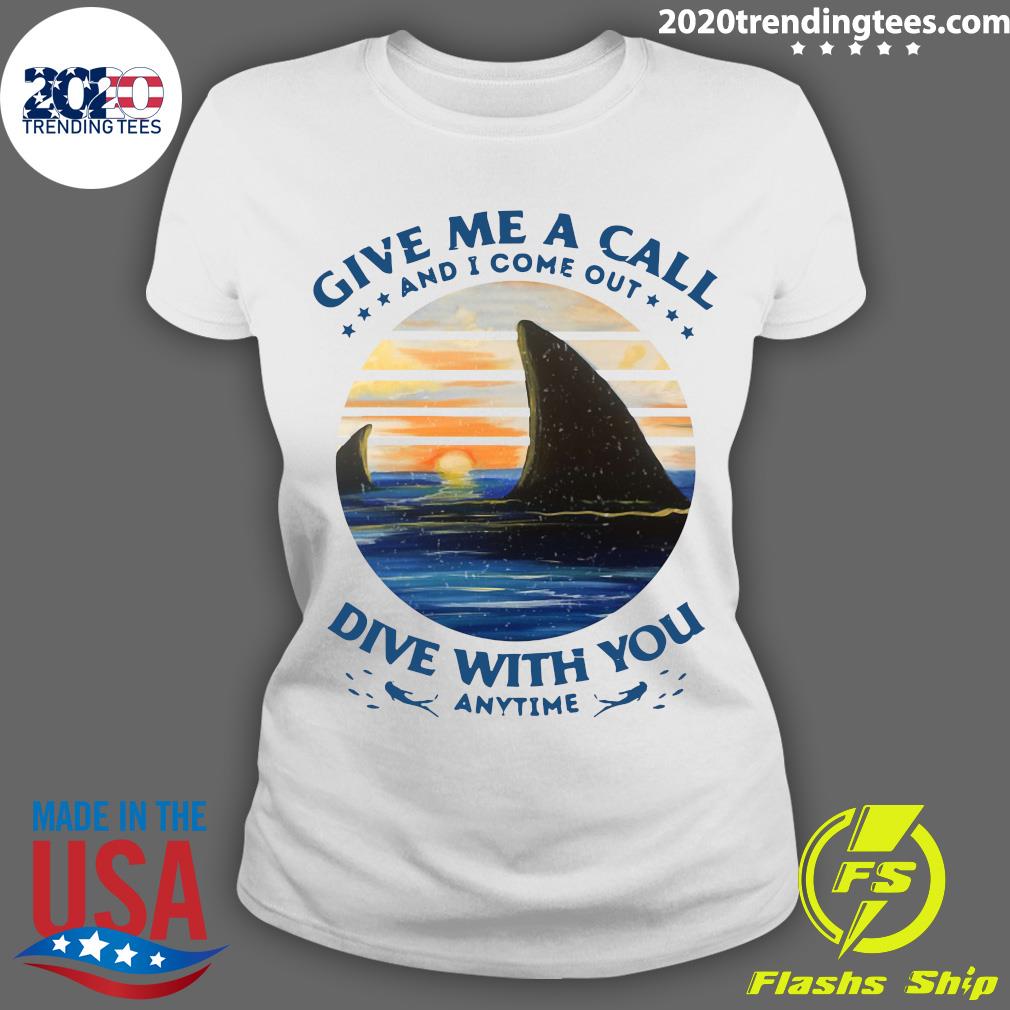 Shark Give Me A Call And I Come Out Dive With You - Adult & Kids T-Shirts, Sweatshirts & Hoodies apparel design preview 3
